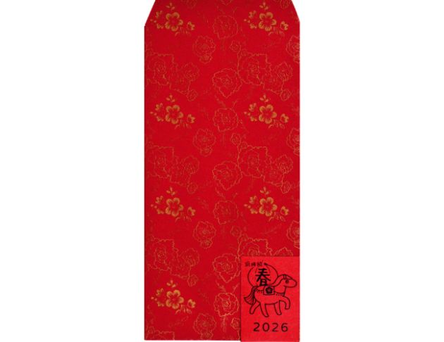 REW-179988 紅牡丹紅包袋(10入)