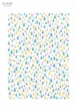 C4252 A4花紋紙-彩色雨滴 (25入)