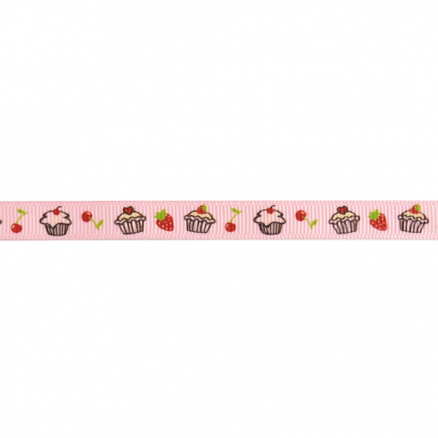 D603A  粉紅蛋糕緞帶 (寬1.5cm)